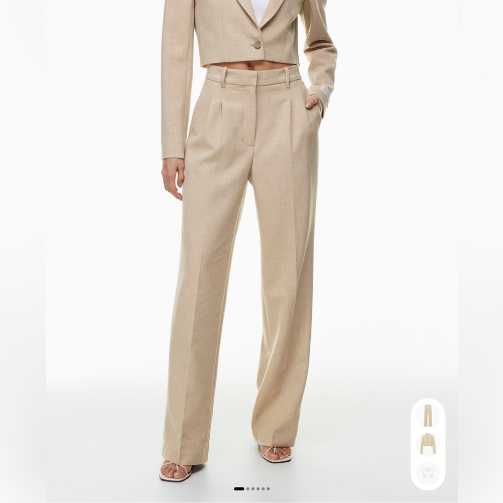 Aritzia Effortless Pants - Heather Oat Beige